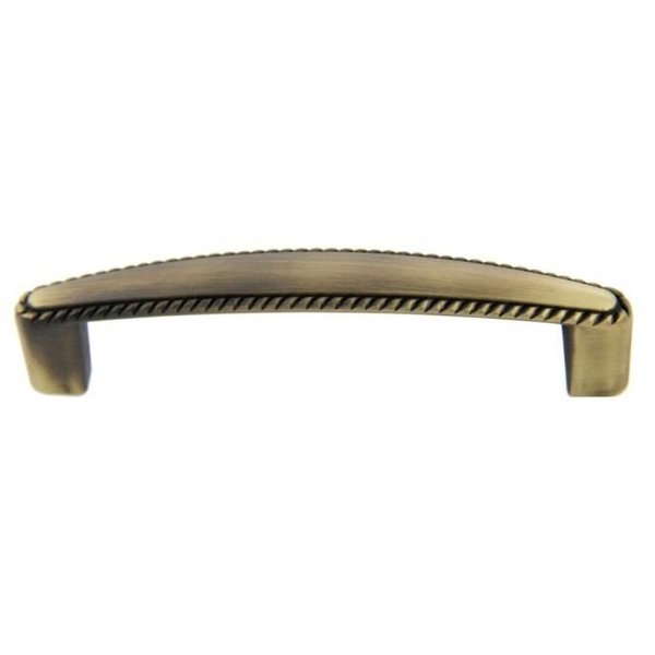 Crown 4-3/5" Deco Cabinet Pull with 3-3/4" Center to Center Antique Satin Brass Finish CHP81366ABSB